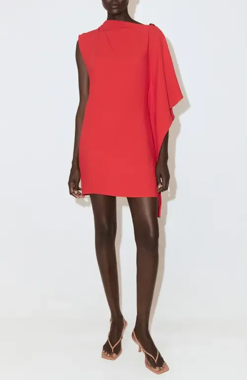 Asymmetrical Neck Dress by MANGO