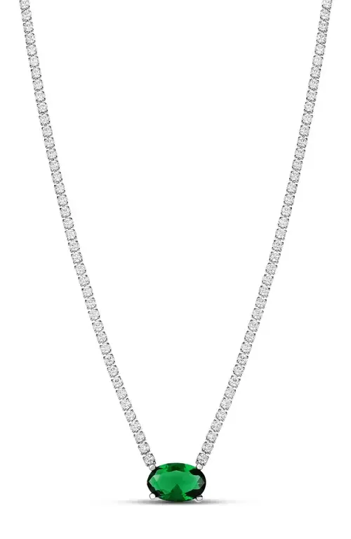 Oval Pendant Tennis Necklace by SHYMI