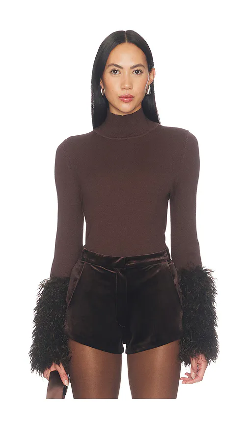 Mountain Cuff Turtleneck Top by Apparis