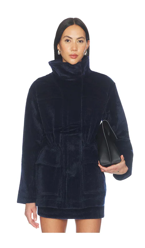 Edie Faux Pony Parka Jacket by Apparis