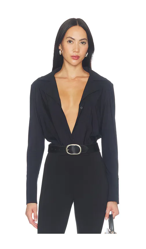 Classic Blousey Button Down Bodysuit by Commando