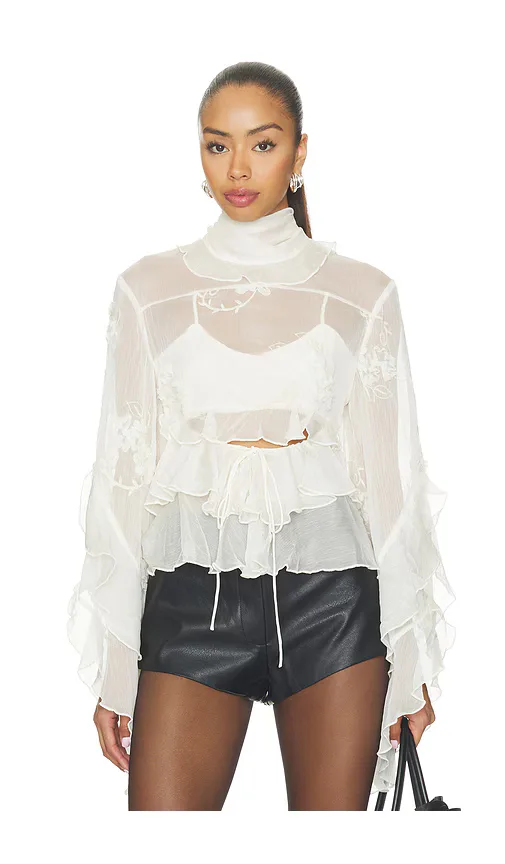 Anyssa Ruffle Blouse by Bardot