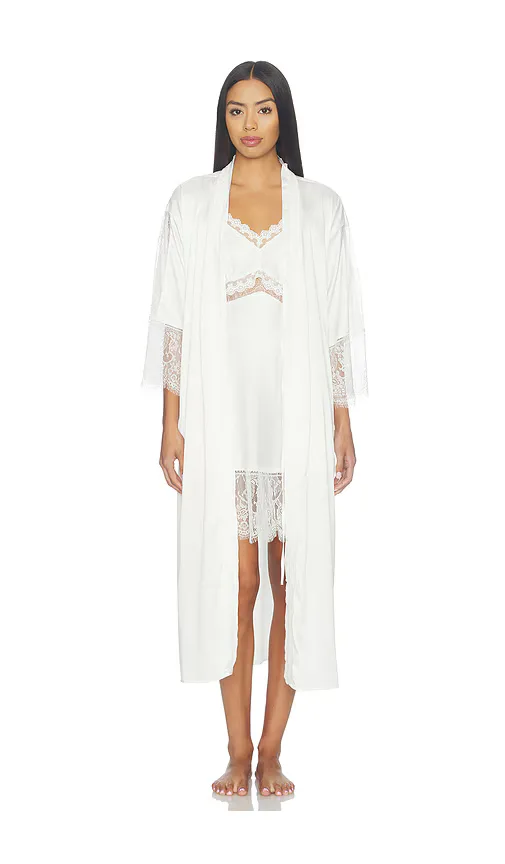 Skyler Solid Stretch Charm Robe by Flora Nikrooz