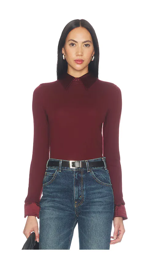 Porla Collared Sweater by Alice + Olivia
