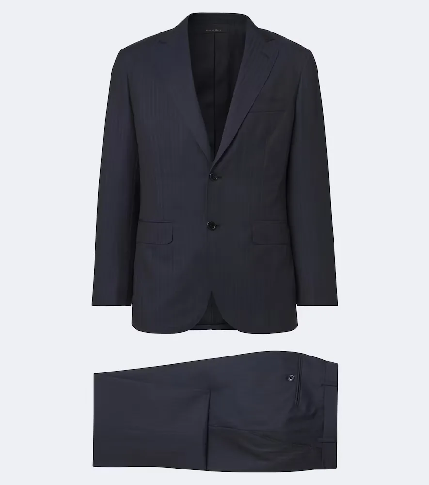 Striped Wool Suit by Brioni