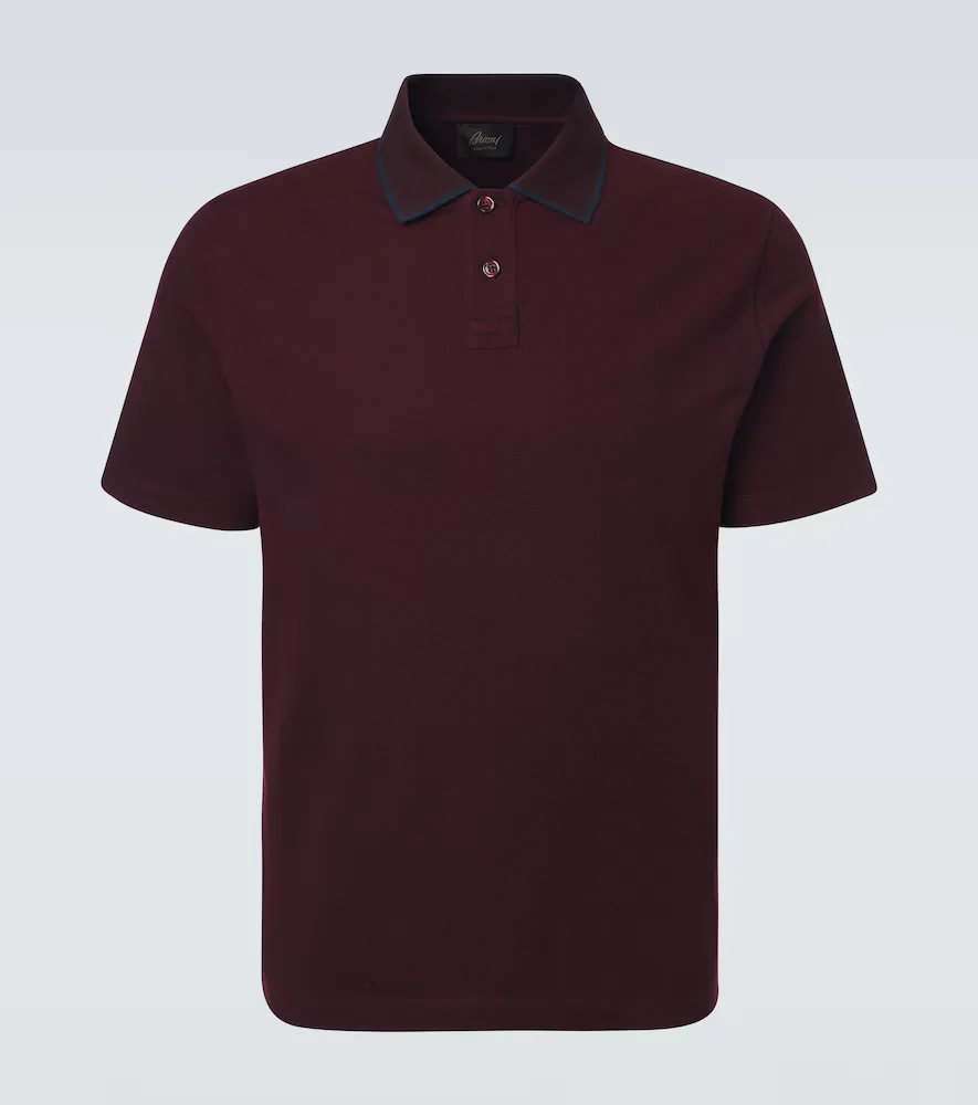 Cotton Piqué Polo Shirt by Brioni