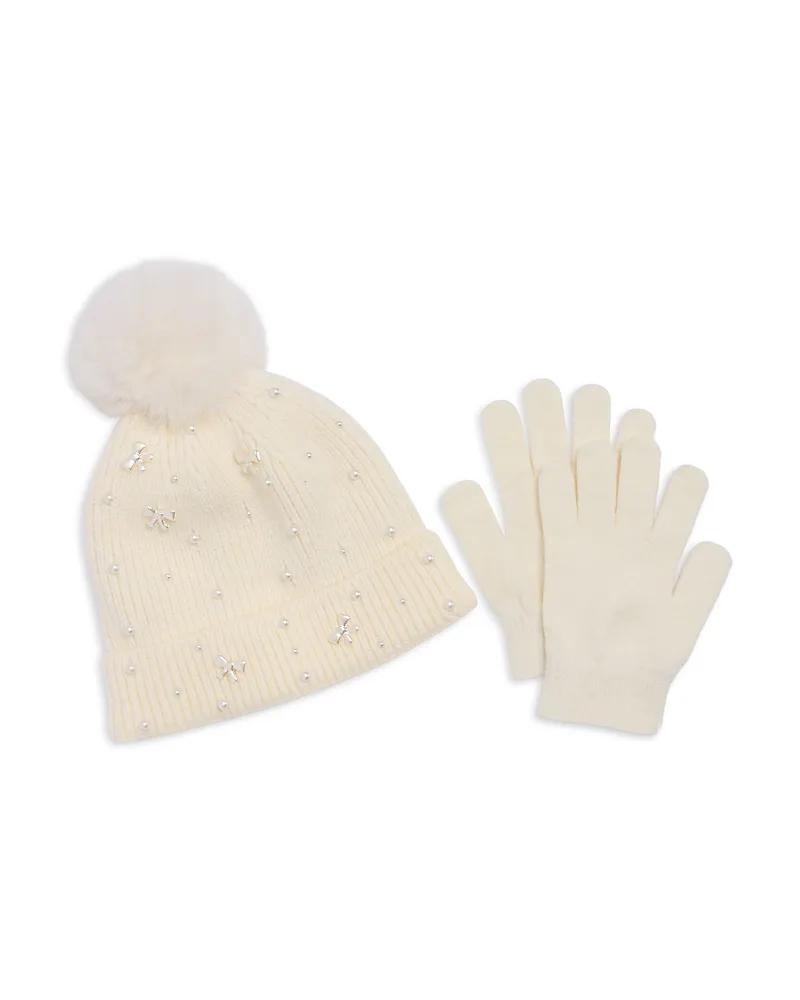 Embellished Hat & Gloves Set by Capelli