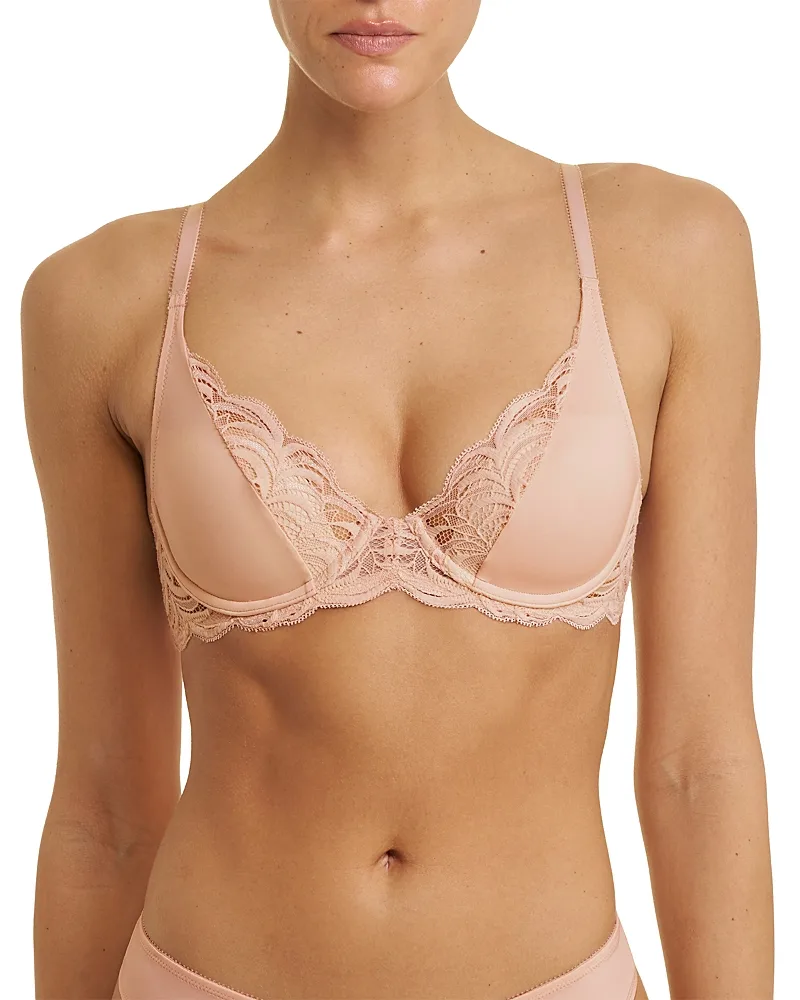 Persuasion Lace Convertible Plunge T-Shirt Bra by Natori