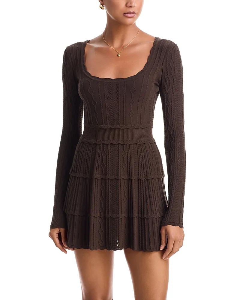 Lunelle Knit Mini Dress by LoveShackFancy