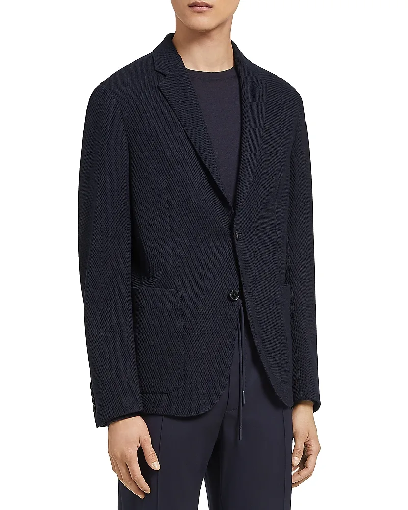 Slim Fit High Performance Jersey Packaway Blazer by Zegna