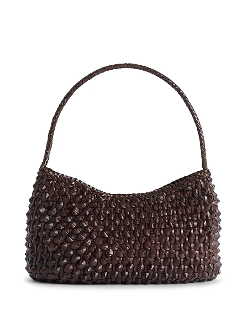 Basil Woven Leather Shoulder Bag by Dragon
