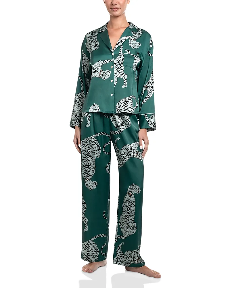 Satin Long Sleeve Pajama Set by Midnight Bakery