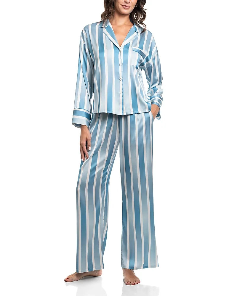 Satin Long Sleeve Pajama Set