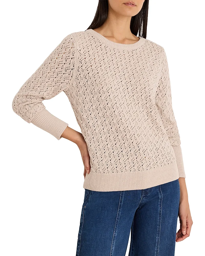 Sterling Stitch Pointelle Sweater by Nic+Zoe