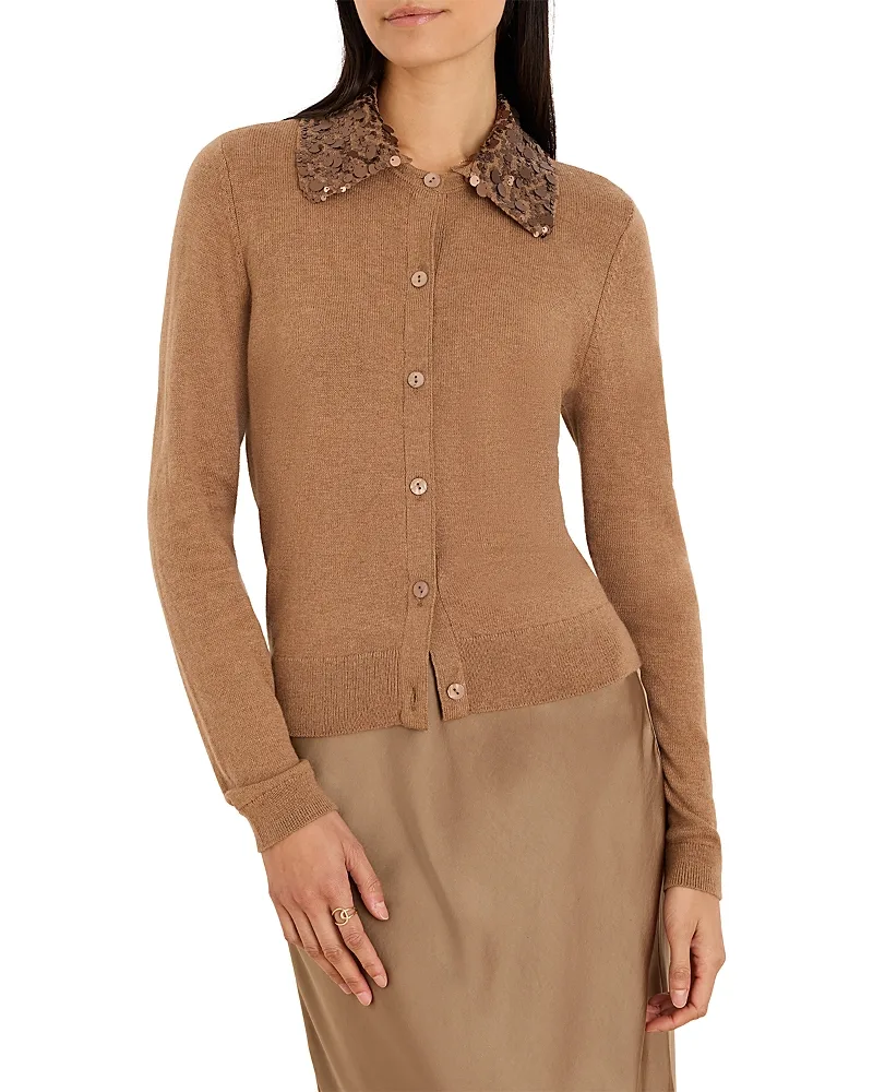 Sequin Collar Cardigan by Nic+Zoe