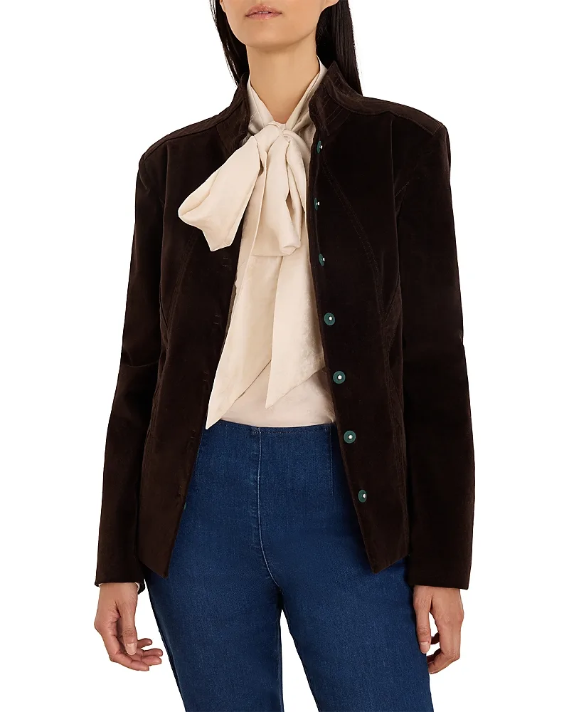 Stretch Velvet Riding Jacket by Nic+Zoe