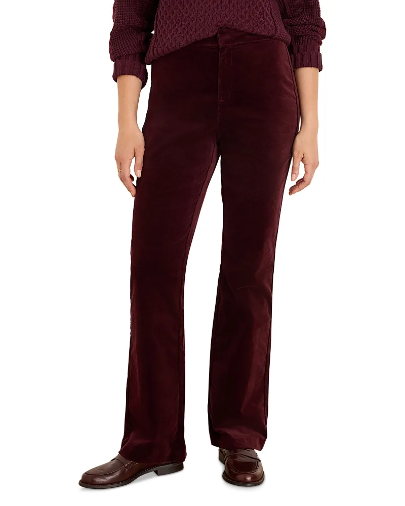 Quincy Bootcut Stretch Velvet Pants by Nic+Zoe