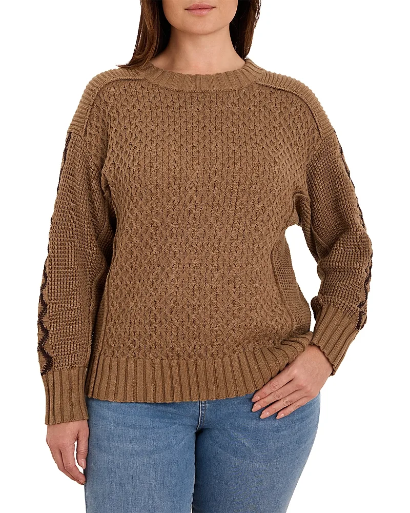 Criss Cross Mixed Stitch Sweater by Nic+Zoe