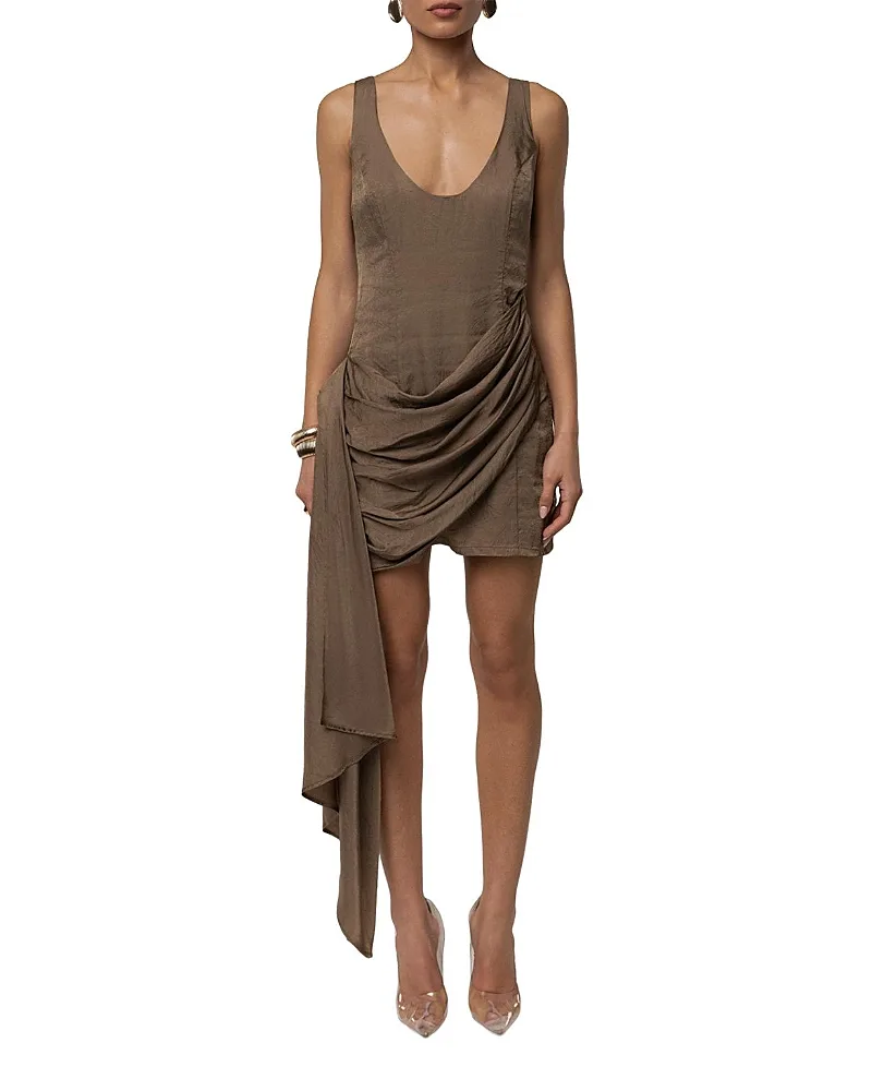 Golden Passage Mini Dress by Jluxlabel