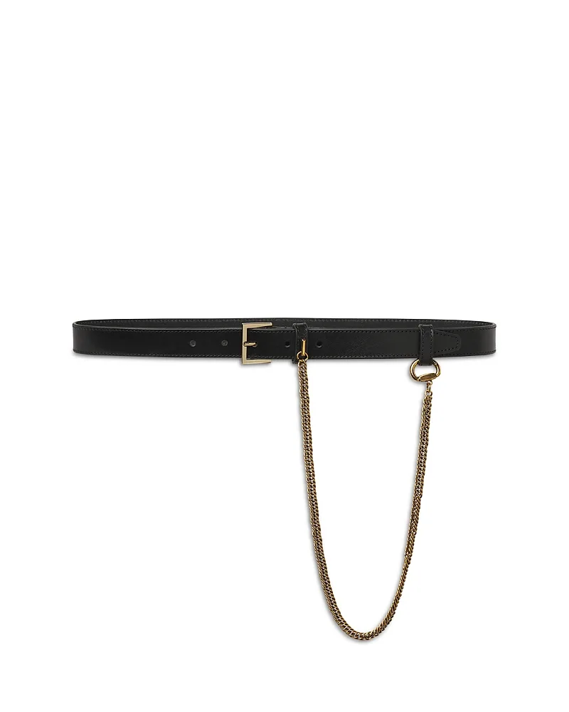 The Dore Chain Leather Belt by FRAME
