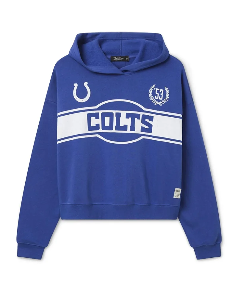 Indianapolis Colts Oversized Crop Hoodie by Junk Food