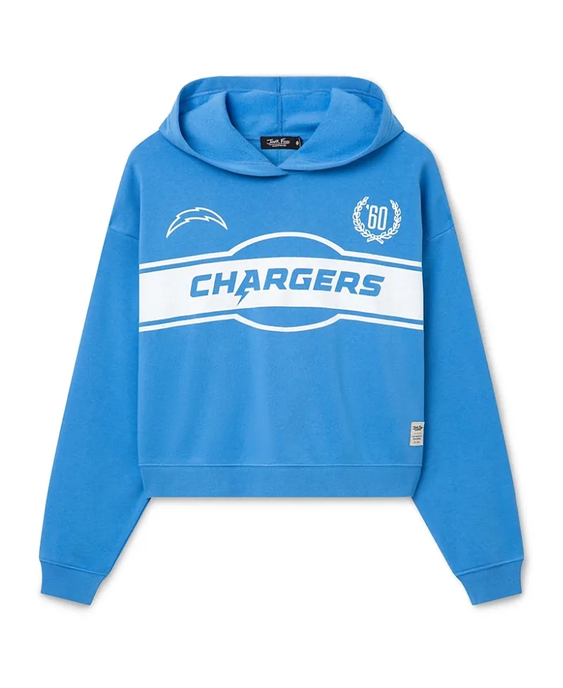 Los Angeles Chargers Oversized Crop Hoodie by Junk Food
