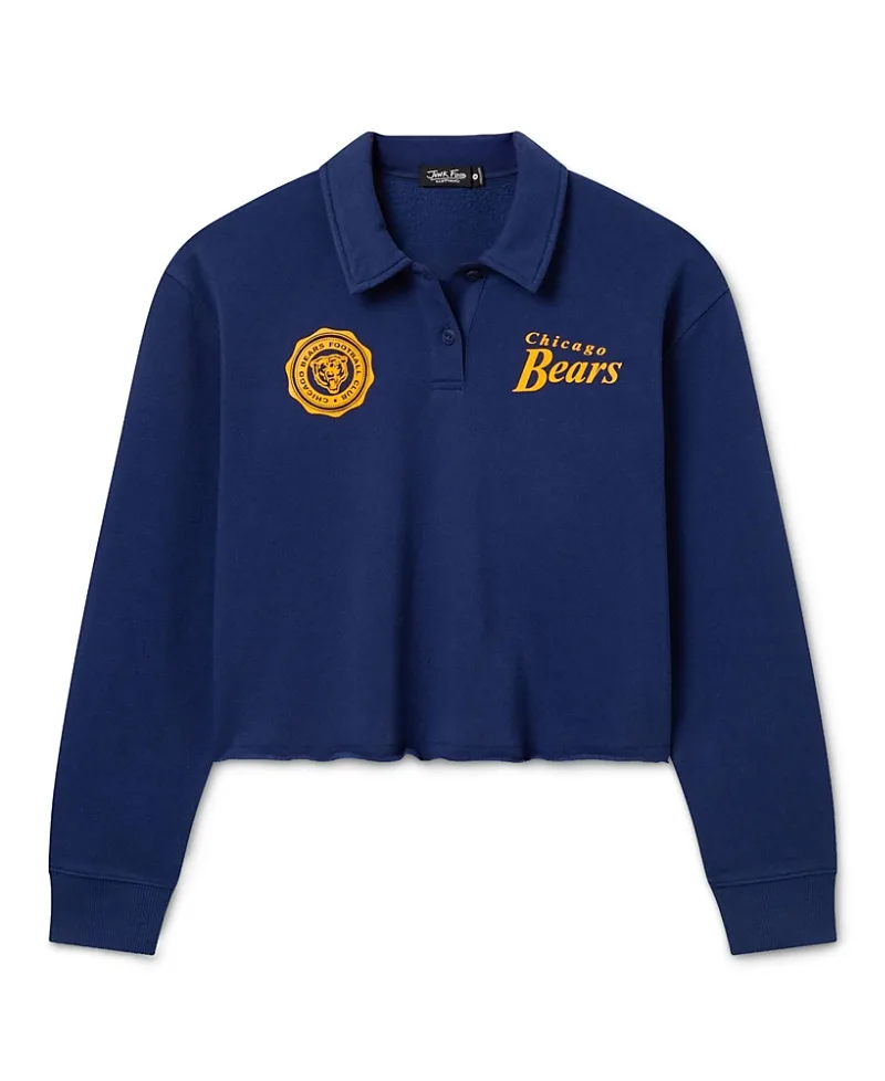 Chicago Bears Polo Crop Fleece by Junk Food