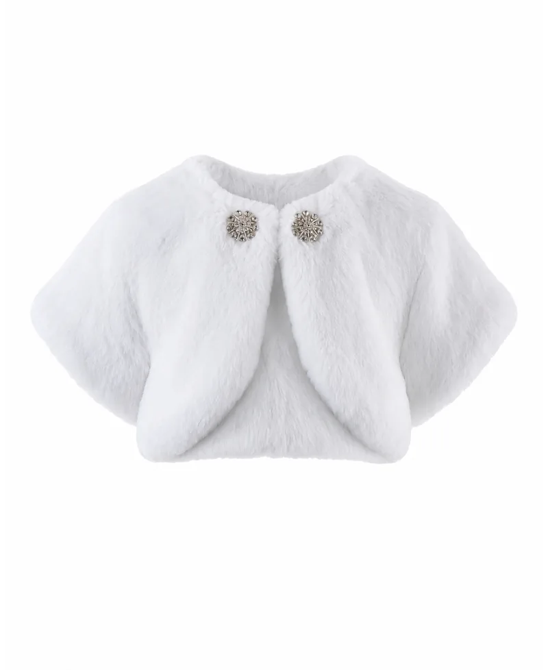 Rachel Riley Diamante Faux Fur Bolero by Rachel Riley