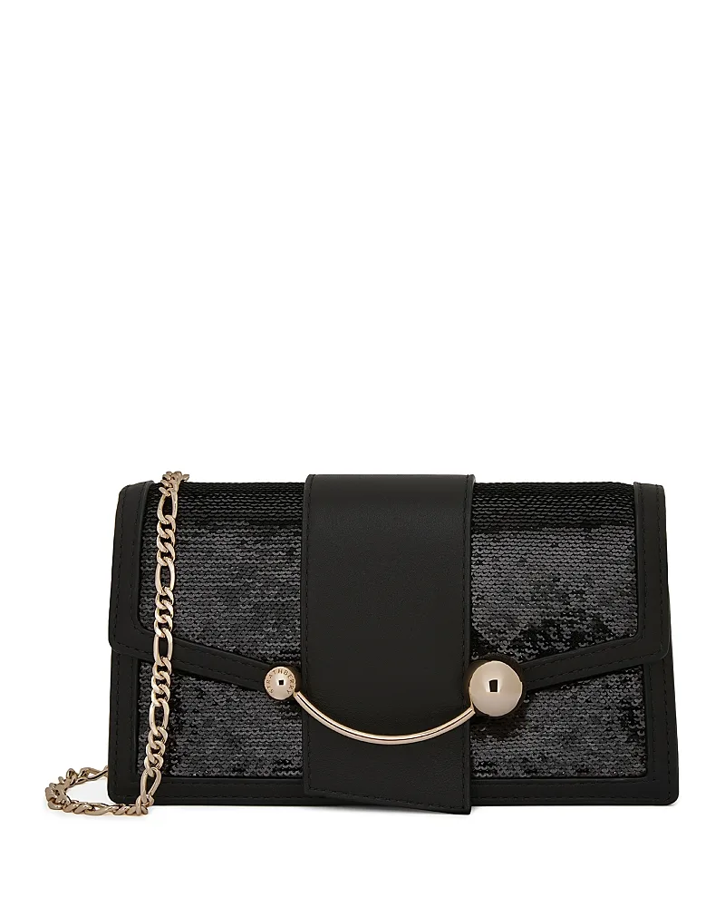 Strathberry Crescent Sequin & Leather Crossbody by Strathberry