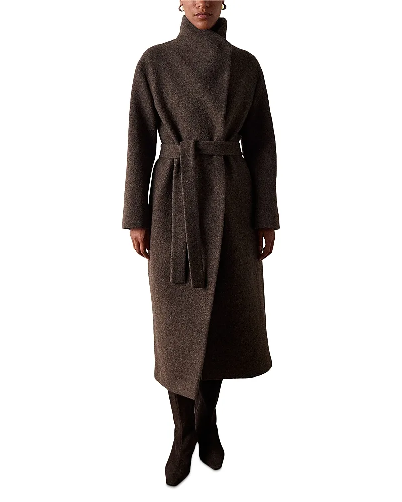 Morgan Wool Funnel Wrap Coat by Whistles
