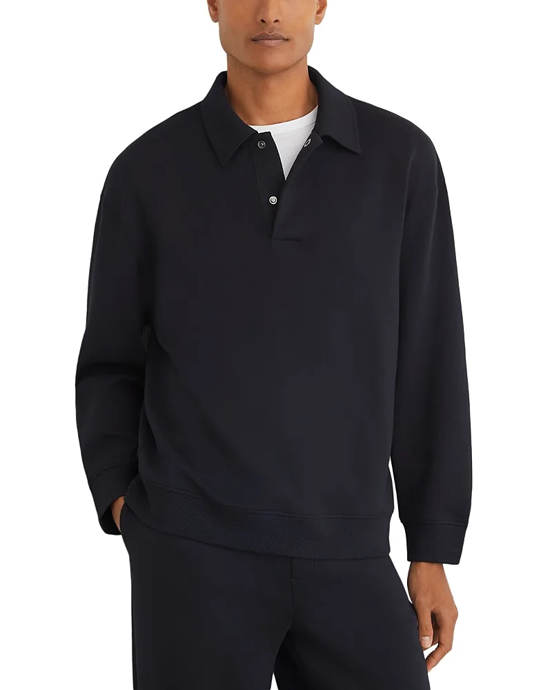 Reiss Brooks Interlock Polo Sweatshirt by Reiss