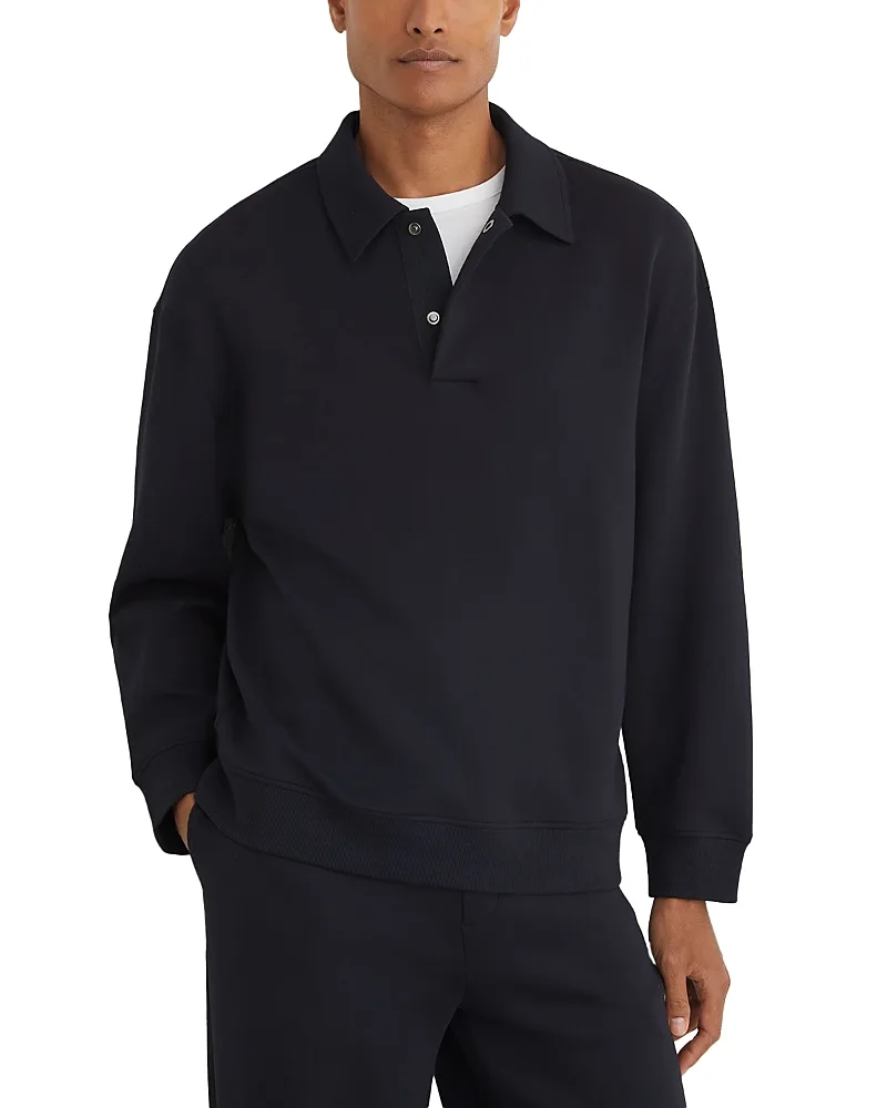 Reiss Brooks Interlock Polo Sweatshirt