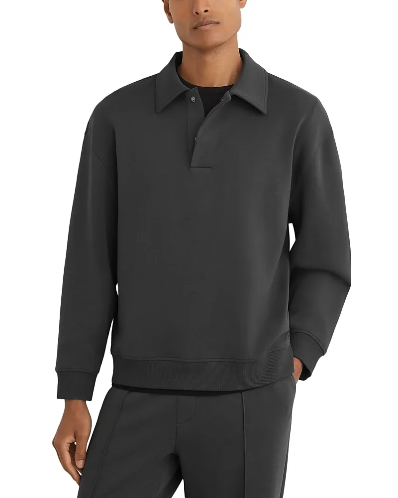 Reiss Brooks Interlock Polo Sweatshirt