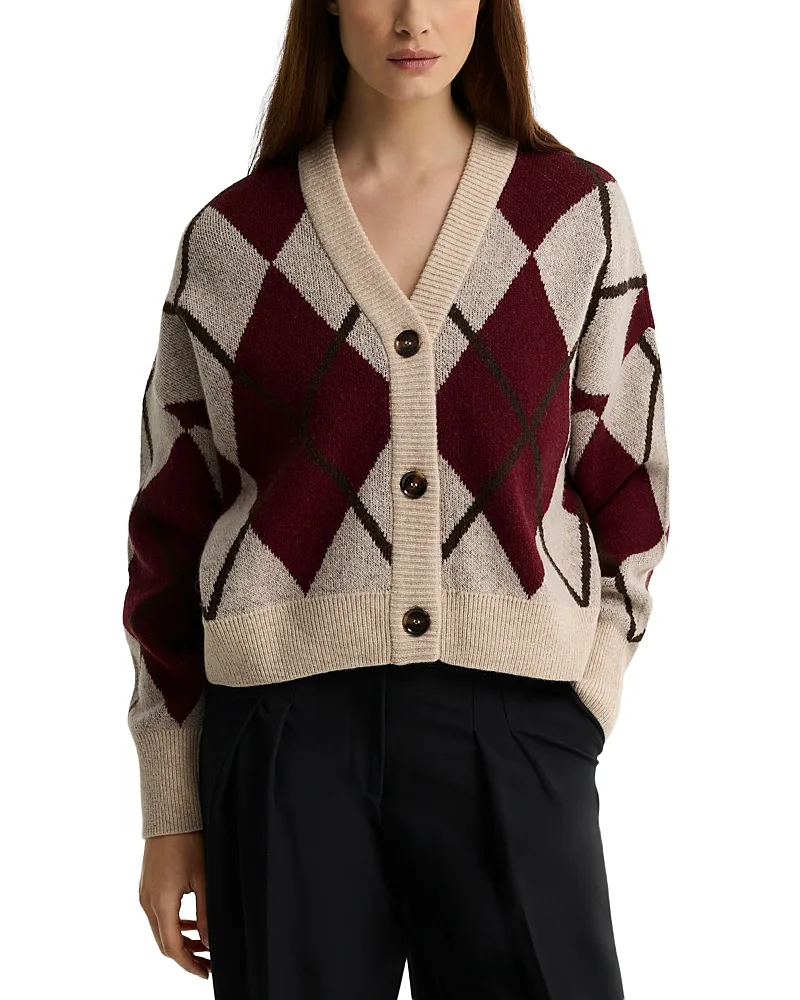 Barbour Harleigh Argyle V Neck Cardigan by Barbour
