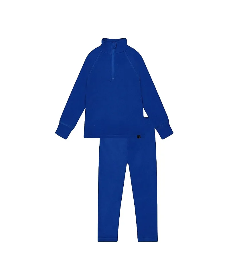 Two Piece Brushed Half-Zip Top & Pants Thermal Underwear by Deux Par Deux