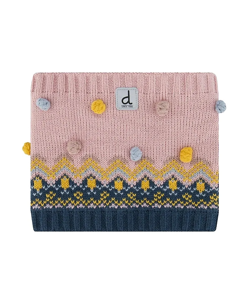 Fleece-Lined Tubular Knit Neckwarmer by Deux Par Deux
