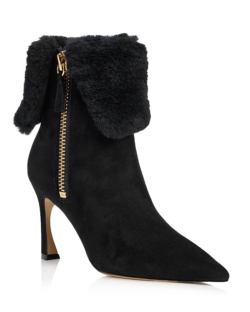 Mirabella Shearling Collar Boots by Alexandre Birman