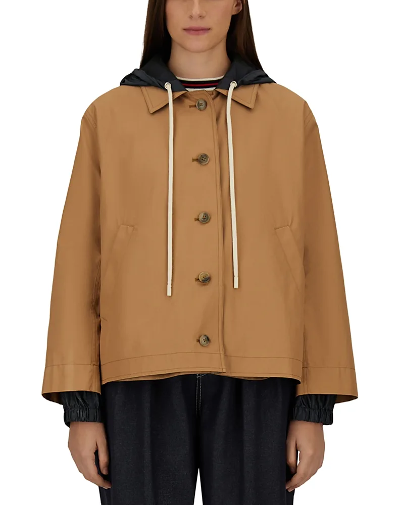 Cotton & Techno Taffeta Reversible Hooded Jacket by Herno
