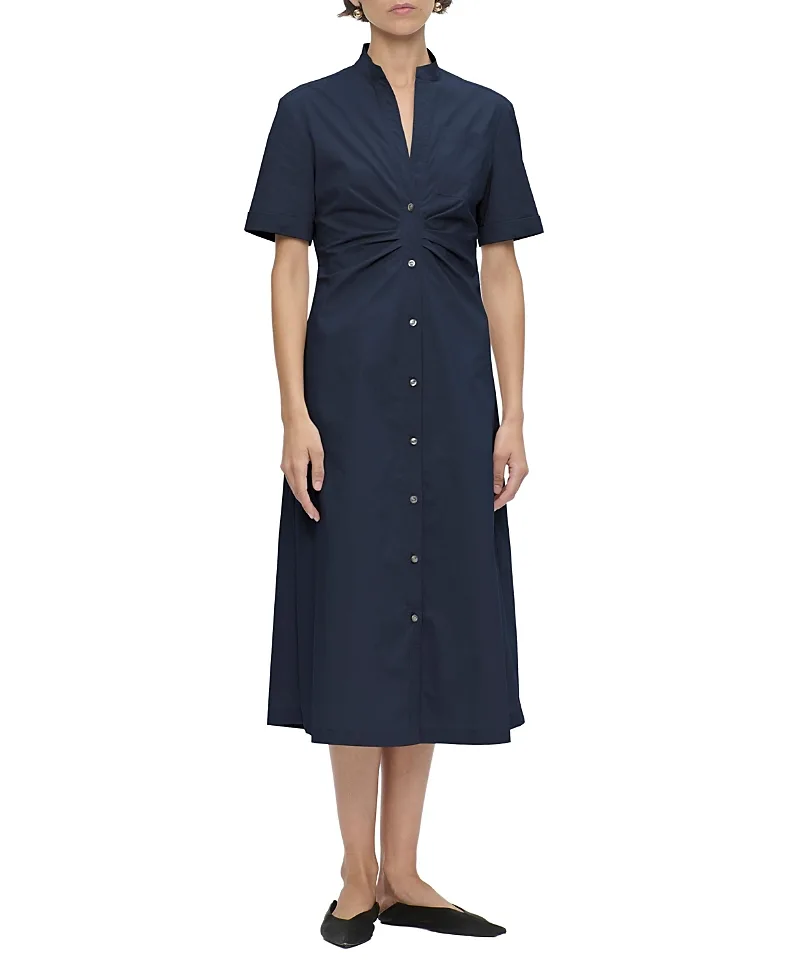 Noor A-Line Gathered Front Shirtdress by Callas Milano