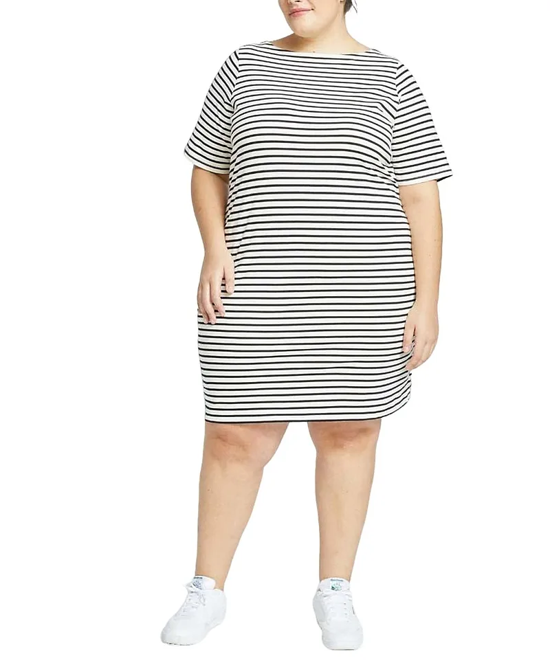 Belle Breton Stripe Jersey Dress by Universal Standard