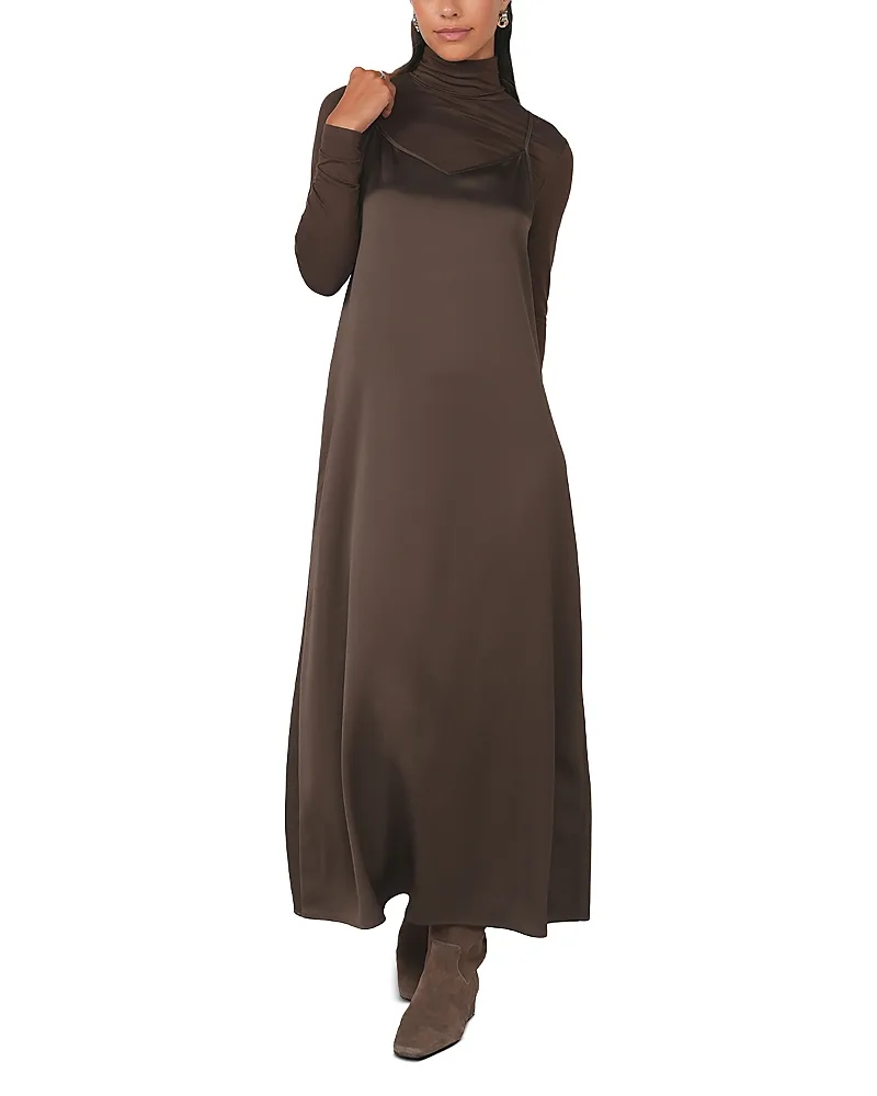 Satin a Line Maxi Slip Dress by Point
