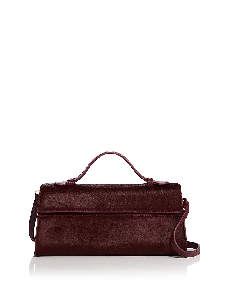 East West Calf Hair Top Handle Shoulder Bag by AQUA