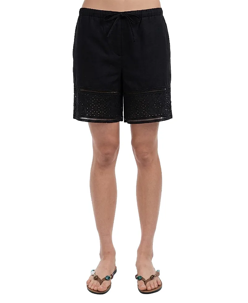 Lace Inset Short by Elle Collection