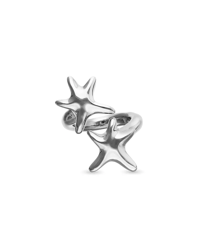 Silver-Tone Double Star Ring by Unode50