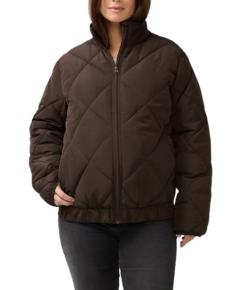 Expandable Raglan Maternity Puffer Jacket by Ingrid & Isabel