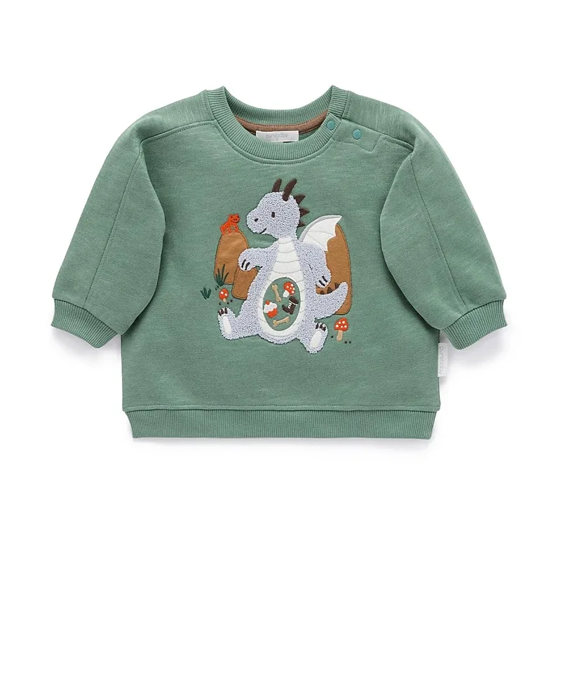 Hungry Dragon Sweater by Purebaby