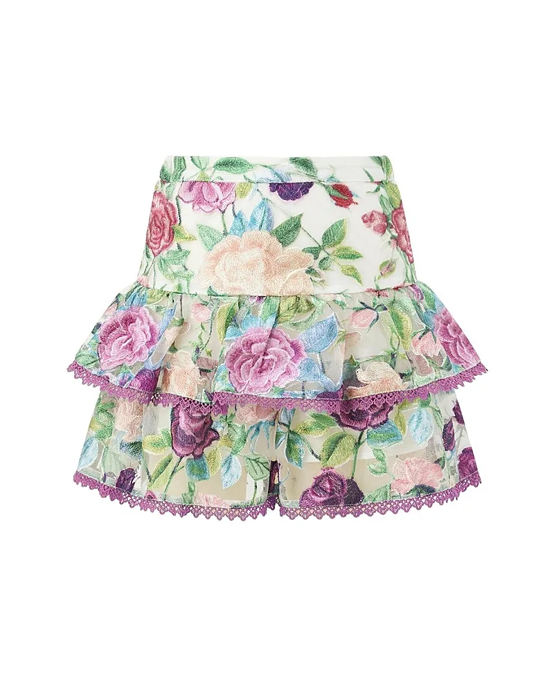 Rachelle Embroidered Mini Skirt by Marlo Kids