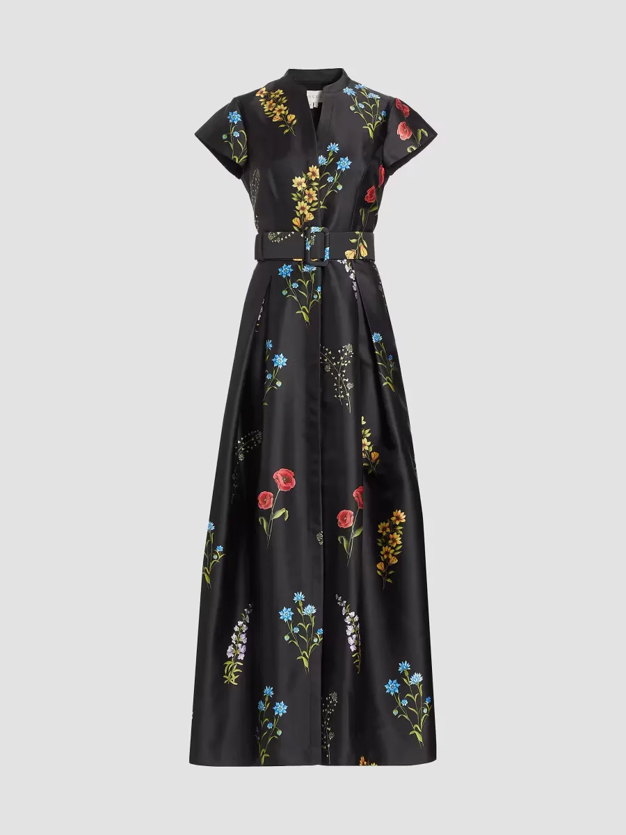 Marta Floral Mikado Fit & Flare Gown by SACHIN BABI