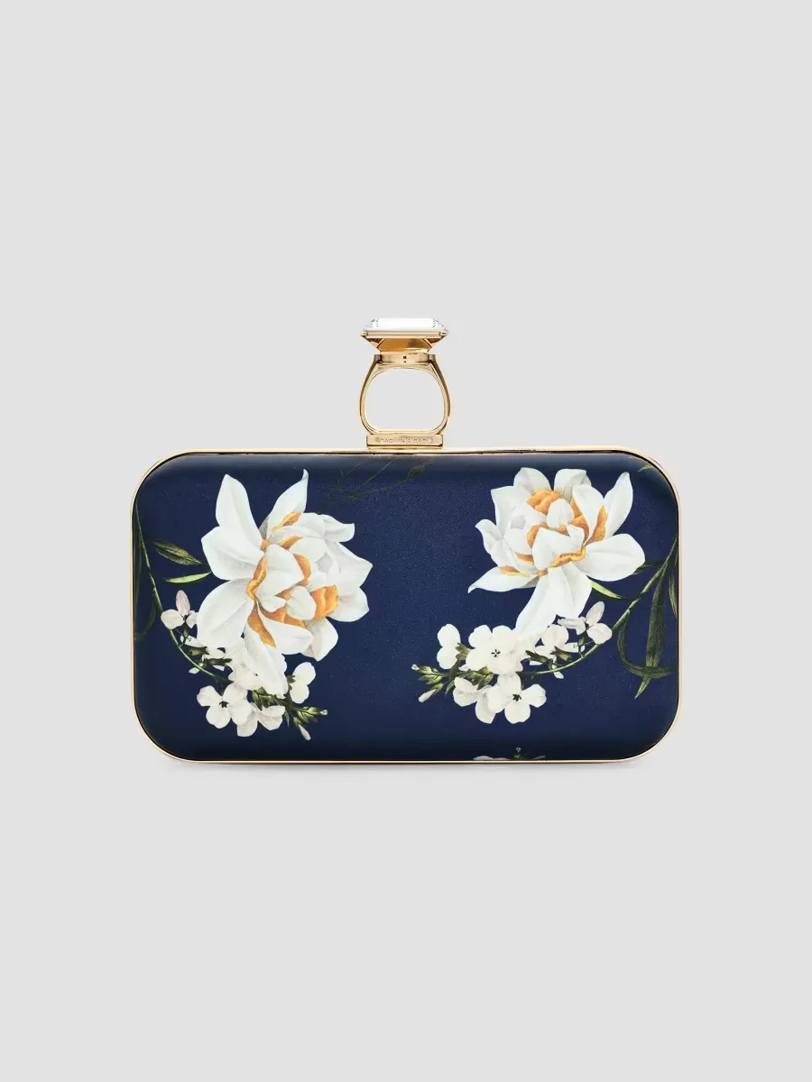 On the Rocks Printed Satin Clutch by SACHIN BABI