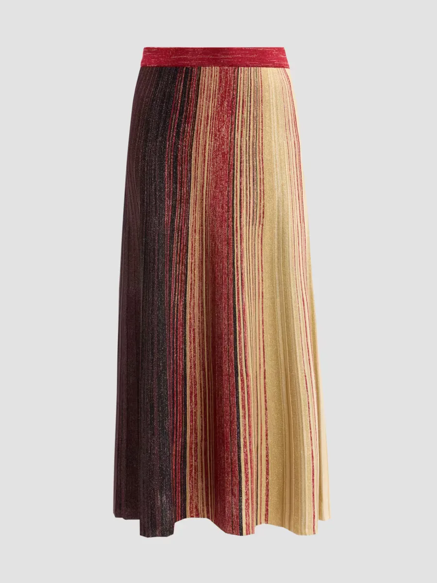 Metallic Striped Maxi Skirt by Misook